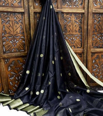 Soft Silk Zari Butta With Kaddi Border SILK ZONE