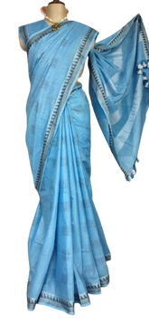 Khadi Linen Fancy Butta Sarees SILK ZONE