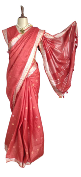 Khadi Linen Fancy Butta Sarees SILK ZONE