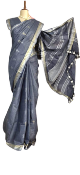 Khadi Linen Fancy Butta Sarees SILK ZONE