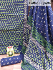 Pure Cotton Suit With Hand Batik Print SILK ZONE