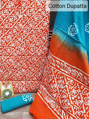 Pure Cotton Suit With Hand Batik Print SILK ZONE