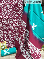 Pure Cotton Suit With Hand Batik Print SILK ZONE