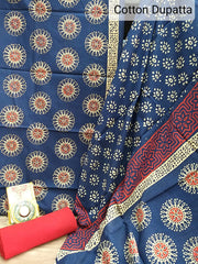 Pure Cotton Suit With Hand Batik Print SILK ZONE
