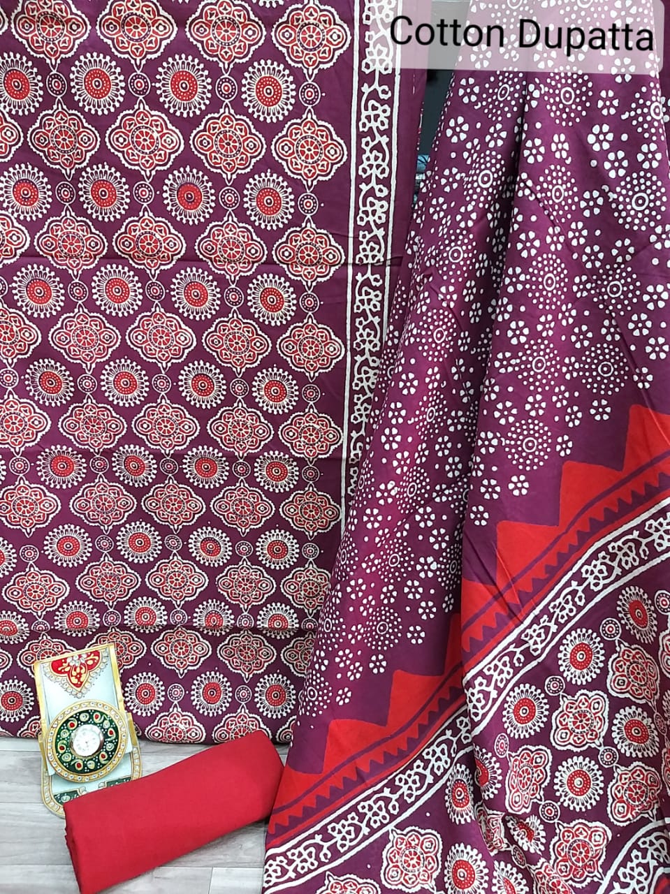Pure Cotton Suit With Hand Batik Print SILK ZONE