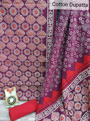Pure Cotton Suit With Hand Batik Print SILK ZONE