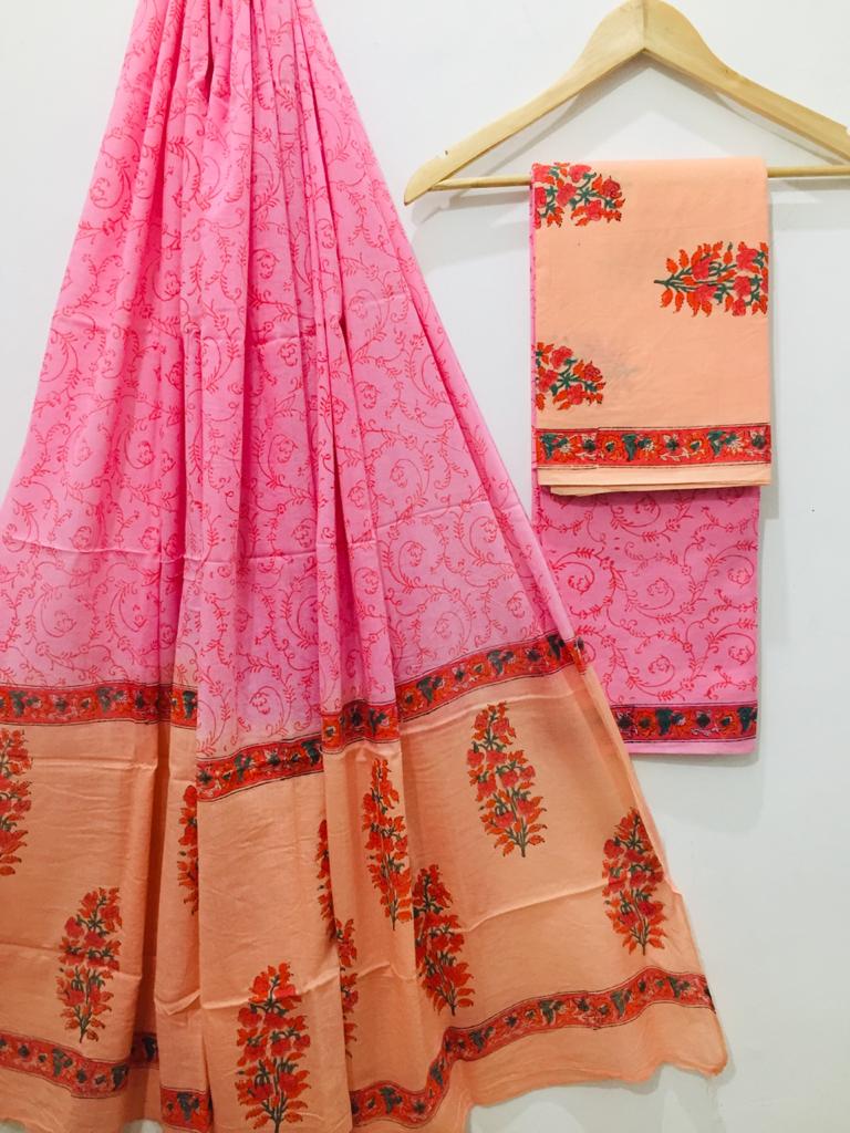 Pure Cotton Suit With Hand Batik Print SILK ZONE