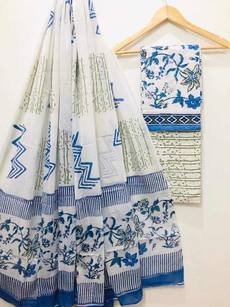 Pure Cotton Suit With Hand Batik Print SILK ZONE