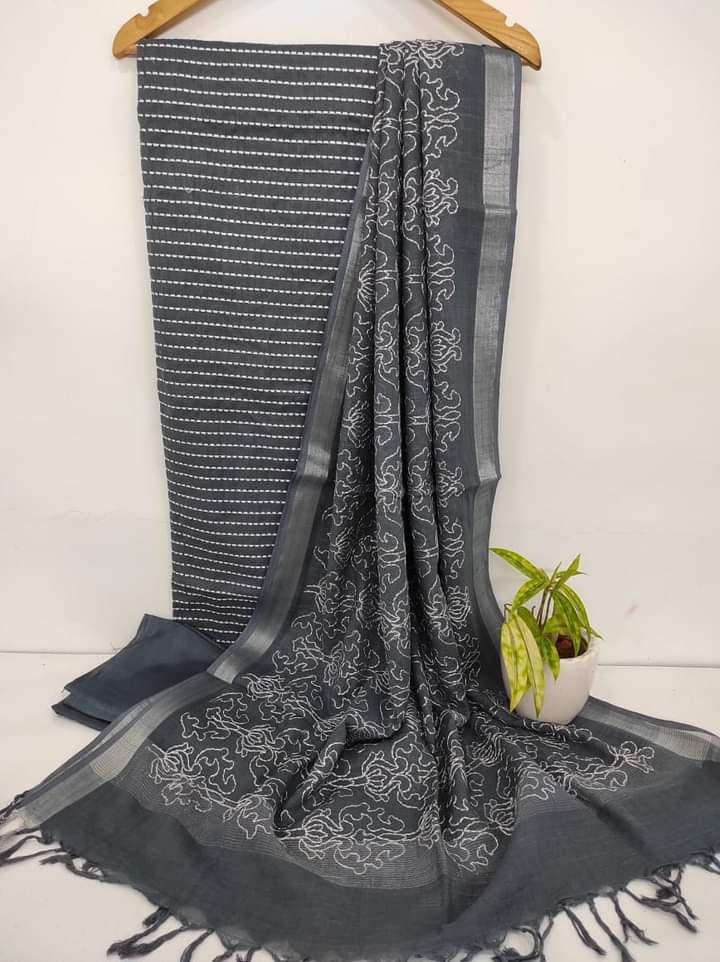 Cotton Linen Embroidery Dress SILK ZONE