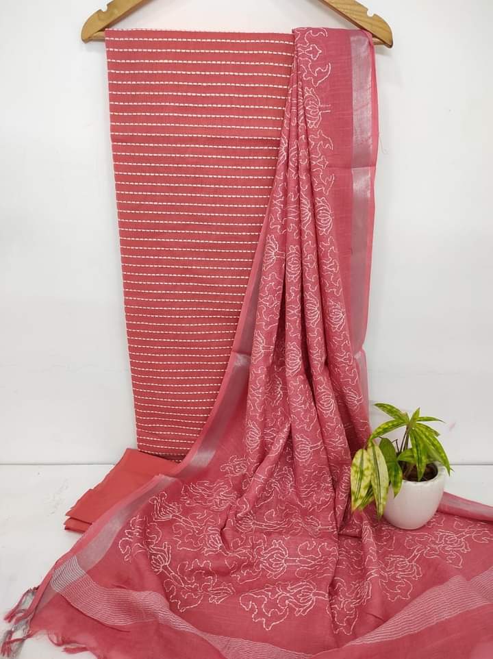 Cotton Linen Embroidery Dress SILK ZONE