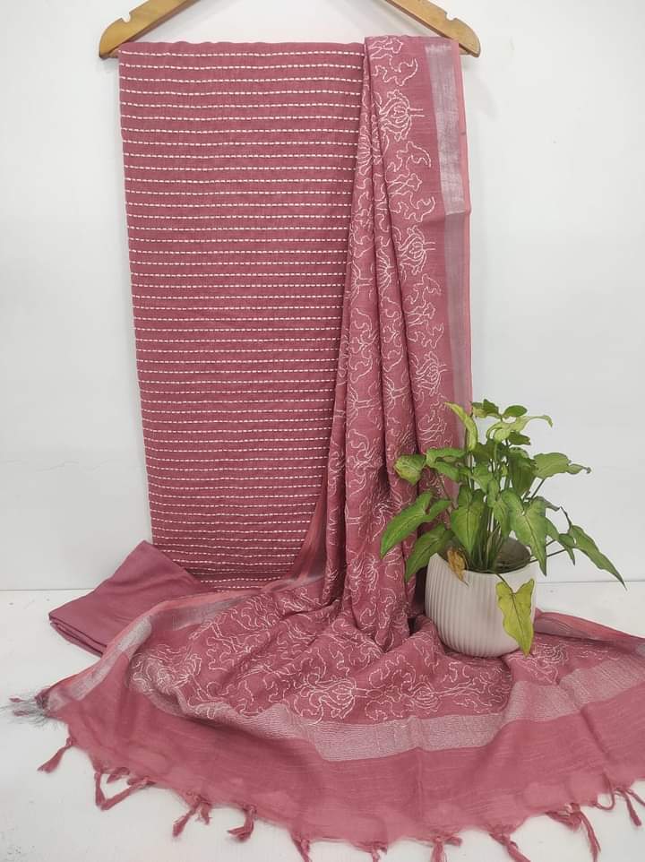 Cotton Linen Embroidery Dress SILK ZONE