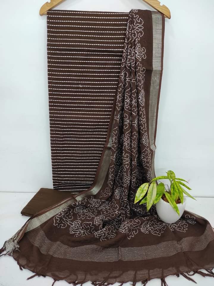 Cotton Linen Embroidery Dress SILK ZONE