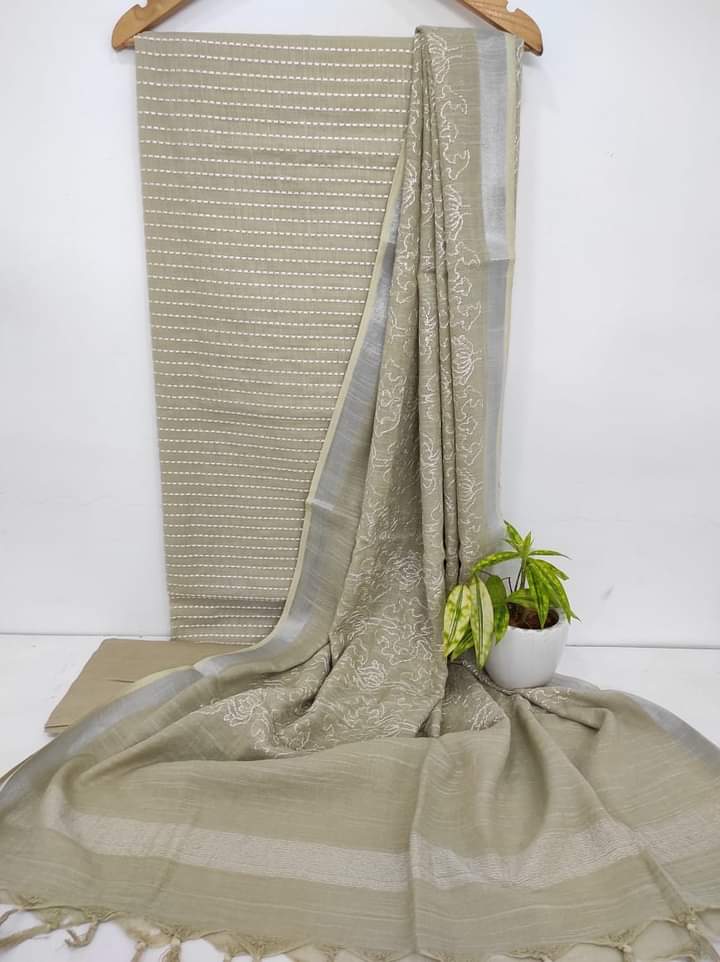 Cotton Linen Embroidery Dress SILK ZONE