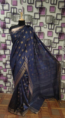 Tussar Munga Silk Zari Butta Saree HIND SILK