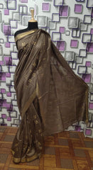 Tussar Munga Silk Zari Butta Saree HIND SILK