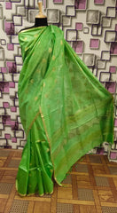 Tussar Munga Silk Zari Butta Saree HIND SILK
