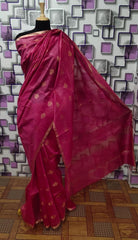 Tussar Munga Silk Zari Butta Saree HIND SILK