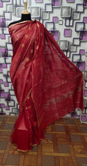 Tussar Munga Silk Zari Butta Saree HIND SILK