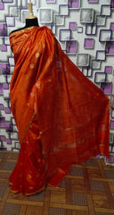 Tussar Munga Silk Zari Butta Saree HIND SILK