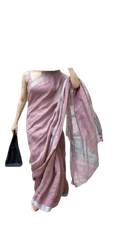 Pure Linen Saree M J HANDLOOM