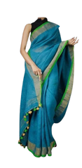 Pure Linen Saree M J HANDLOOM