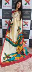 Pure Tussar Silk print saree