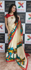 Pure Tussar Silk print saree