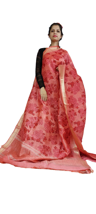 Organza Silk Linen Saree SILK ZONE