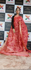 Organza Silk Linen Saree SILK ZONE