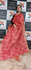 Organza Silk Linen Saree SILK ZONE