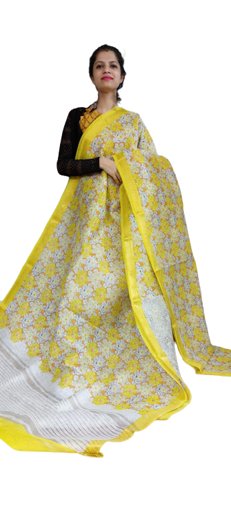 Organza Silk Linen Saree SILK ZONE