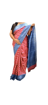 TUSSAR SILK PRINT SAREE
