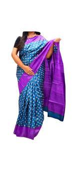 TUSSAR SILK PRINT SAREE