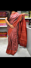 TUSSAR SILK PRINT SAREE