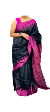 TUSSAR SILK PRINT SAREE