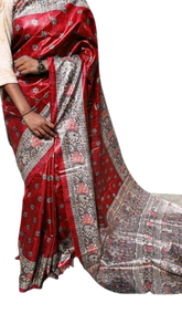TUSSAR SILK PRINT SAREE