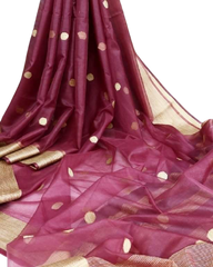 Soft Silk Zari Butta With Kaddi Border SILK ZONE