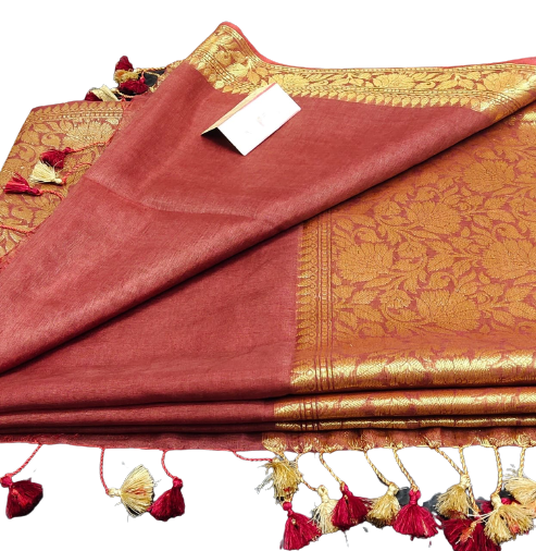 Organza Linen Jacquard Sarees SILK ZONE