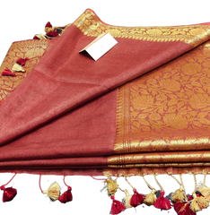 Organza Linen Jacquard Sarees SILK ZONE