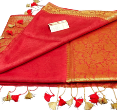 Organza Linen Jacquard Sarees SILK ZONE