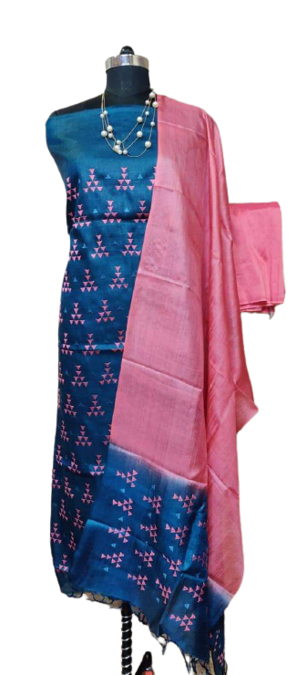 Tussar Silk Embroidery Suit SILK ZONE