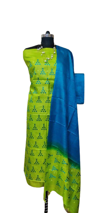 Tussar Silk Embroidery Suit SILK ZONE