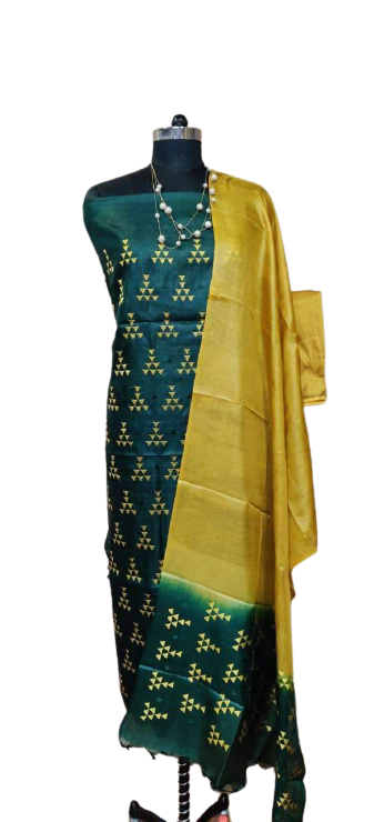 Tussar Silk Embroidery Suit SILK ZONE