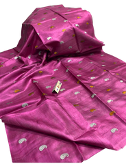 Tussar Handloom Silk Embroidery Saree SILK ZONE