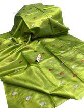 Tussar Handloom Silk Embroidery Saree SILK ZONE