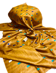 Tussar Handloom Silk Embroidery Saree SILK ZONE