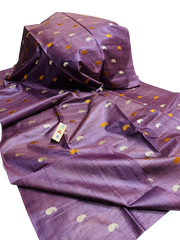 Tussar Handloom Silk Embroidery Saree SILK ZONE