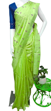 Tussar Silk Embroidery Saree SILK ZONE