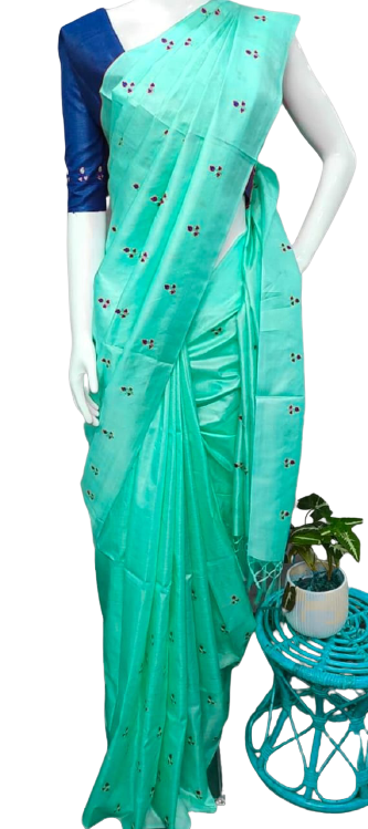 Tussar Silk Embroidery Saree SILK ZONE