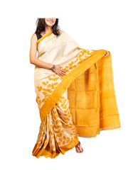 Pure Tussar Silk print saree